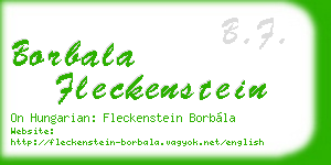 borbala fleckenstein business card
